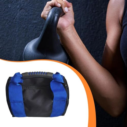 Kettlebell Sandbag Bag Only with Handle - Sand Weights Bag for Functional Fitness, Boxing, Bodybuilding (Sand Not Included) - color: Blue