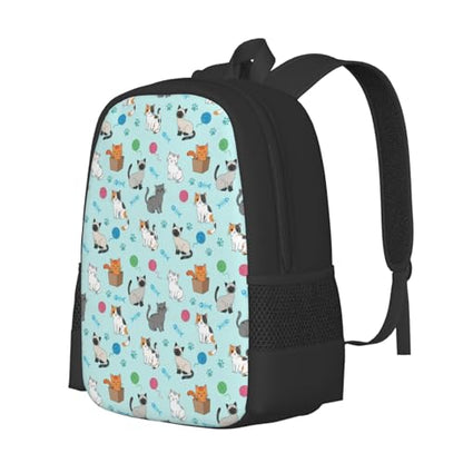 Lightweight Polyester Daypack Cut Cats, Anti Theft Large Capacity Travel Hiking Backpack Unisex Carry On Bag for Outdoor Commute Business Use - color: Design (1021)