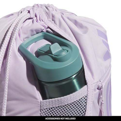 adidas Alliance Sackpack – Drawstring Backpack for Sports, Small Gym Bag, Ice Lavender/Powder Plum Purple/3, OSFA - color: Ice Lavender/Powder Plum Purple/3