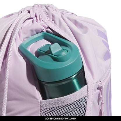 adidas Alliance Sackpack – Drawstring Backpack for Sports, Small Gym Bag, Ice Lavender/Powder Plum Purple/3, OSFA - color: Ice Lavender/Powder Plum Purple/3