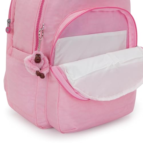 Kipling Women's Seoul Extra Large 17" Laptop Backpack, Durable, Roomy with Padded Shoulder Straps, Built-In Protective Sleeve - color: Pink Frosting, size: 13.5''L x 17.75''H x 9''D