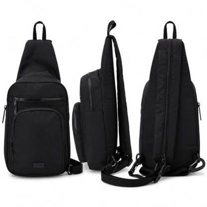 Reebok Unisex Crossbody Bag - Convertible Compact Durable Cross Body Bag for Women and Men - Gym and Travel Essentials, Size One Size, Cosmos Black - color: Cosmos Black