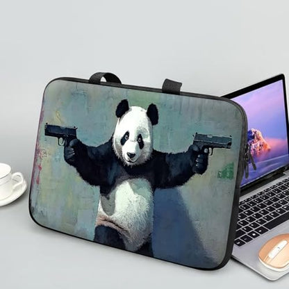 14 15 15.4 15.6 inch Laptop Handle Bag Computer Bag, Pouch Holder Notebook Sleeve Cover Soft Case Compatible for Dell,Lenovo,Toshiba HP, Asus Notebook-Panda - color: Panda