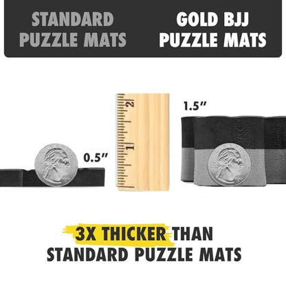 Gold BJJ Home Jiu Jitsu Mats - Extra Thick 1.5" Interlocking Puzzle Mats for Grappling, Wrestling, MMA & Judo Training Room Flooring