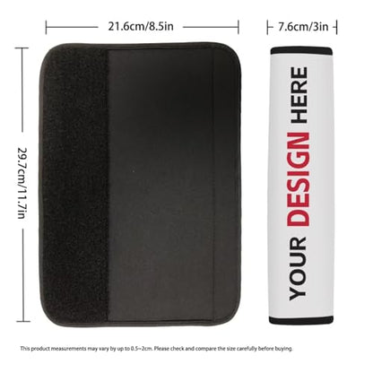 Custom Car Seat Belt Cover Universal Fit Personalized Car Seat Belt Cover Pad with Your Photo Text Logo DIY Shoulder Strap 2 Piece Sedan SUV Truck Van Interior Accessories - color: Custom