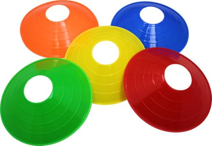 BlueDot Trading High Visibility Disc Cones for Sports, Agility Training, Soccer, Football, Field Cone Markers for Adults Yellow, Quantity 12-Pack