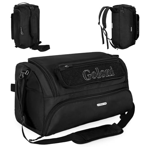 Gym Bag for Men,40L Large 3 in 1 Sports Duffle Bag with Shoes Compartment and Wet Pocket,Travel Backpack Weekender Overnight Bag for Travel, Gym, Sports - color: Black