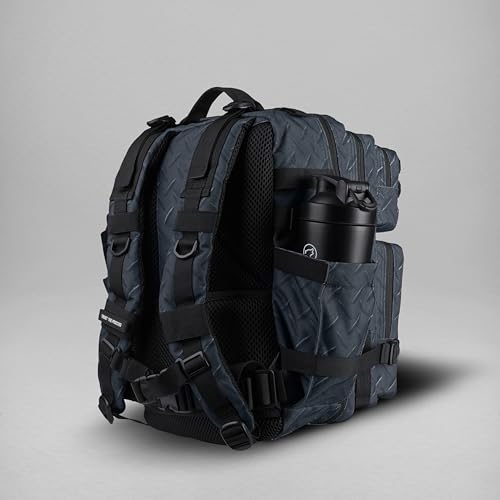 WOLFpak 25L Athletic Gym Backpack (Strength Club) Durable 1000D Waterproof Oxford Material w/MOLLE Webbing, Laptop Pocket & Dual Cup Holders, Durable Fitness/Travel/Military Daypack - color: Strength Club