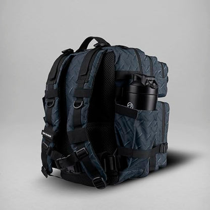 WOLFpak 25L Athletic Gym Backpack (Strength Club) Durable 1000D Waterproof Oxford Material w/MOLLE Webbing, Laptop Pocket & Dual Cup Holders, Durable Fitness/Travel/Military Daypack - color: Strength Club