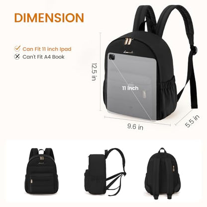 LOVEVOOK Small Backpack Purse for Women, Mini Puffer Lightweight Backpack, Casual Daily Daypack Purse for Women, back pack with Anti-theft Pocket for Travel - color: Gray Blue-blue