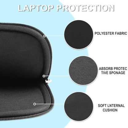 Laptop Case 15 inch, Shockproof Protective Computer Bag with Accessory Pocket, Traveling Laptop Sleeve Cover Compatible with 15 inch New MacBook Air, MacBook Pro, HP, Dell, Lenovo, Black - color: Black, size: 15 inch