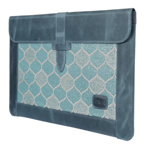 Londo Leather Sleeve Compatible with MacBook Pro 16 & MacBook Pro 15 Inch (M5, M4, M3, M2, M1, Pro, Max), Premium Top Grain Leather Laptop Bag, 2020 to 2026 Models - color: Blue, size: 15-16 inches