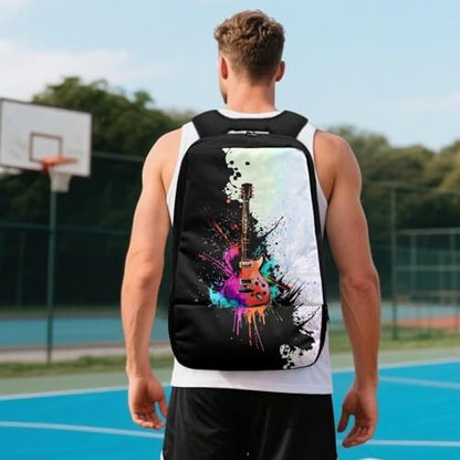 Basketball Backpack With Separate Ball Compartment And Shoes Fit Basketball Volleyball Football - color: Guitar