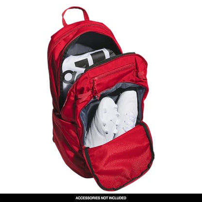 adidas Defender 5 Backpack for Sports, Gym, School and Travel, 33L, Power Red/White, OSFA - color: Power Red/White
