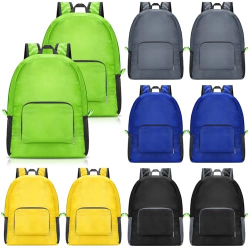 Jexine 10 Pcs Backpacks in Bulk 16.5 Inches Back Pack Basic Backpack for Adult Lightweight Outdoor Travel Book Bags (Mixed Color) - color: Mixed Color