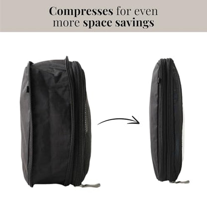 Baggallini Compression Cube 3-piece set - Lightweight Compression Packing Cubes for Travel - color: French Navy