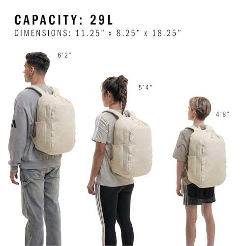 adidas Amplifier Backpack for Laptop, School and Gym, 28L, Warm Vanilla Yellow/White/Regular, OSFA - color: Warm Vanilla Yellow/White/Regular