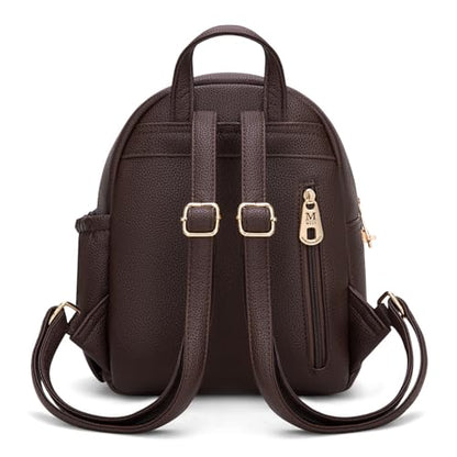 Montana West Mini Backpack Purse for Women Anti Theft Backpacks with Secured Zipper and Tassel - color: Mini Coffee