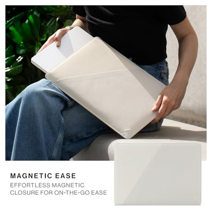NATIVE UNION Stow Slim for MacBook Air 15" (2023) and MacBook Pro 16” (2021-2024) – Premium MacBook Sleeve with Easy-Access Magnetic Closure (Sandstone) - color: Sandstone, size: 16"