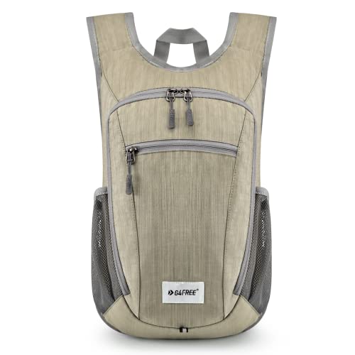 G4Free 10L/15L Hiking Backpack Lightweight Packable Hiking Daypack Small Travel Outdoor Foldable Shoulder Bag - color: Beige, size: 10L
