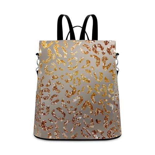 Women Fashion Backpacks Grey Gradient Leopard Print Handbags for Women Anti Theft Fashion Back Pack Shoulder Bag - color: Grey Gradient Leopard Print, size: No Custom