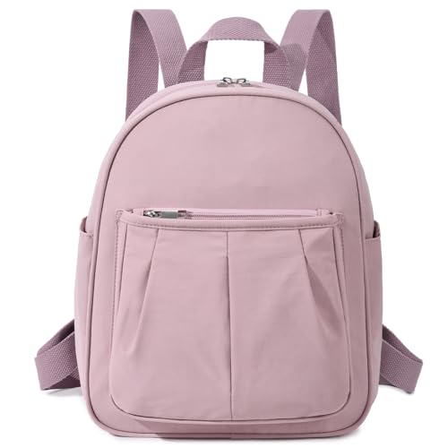 VASCHY Small Backpack for Women, Lightweight Travel Purse for Women, Waterproof Mini Backpack for Hiking, Work & Daily Use - color: Pink