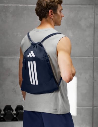 adidas Alliance Sackpack – Drawstring Backpack for Sports, Small Gym Bag, Team Navy Blue 2/3, OSFA - color: Team Navy Blue 2/3