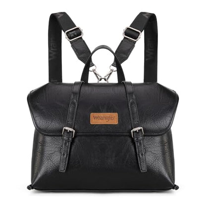 Wrangler Laptop Bag for Women Messenger Bag Briefcase Computer Backpack Convertible Satchel Bag - color: Black, size: 15.6 inch