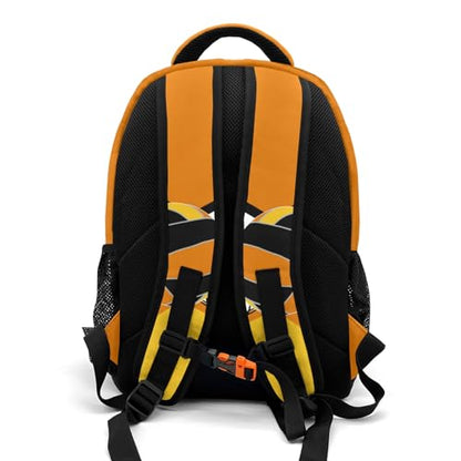 Orange Gold Volleyball School Backpack Laptop Bag for Man Woman Gift - color: Muilti 6