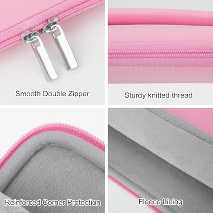 Laptop Sleeve Bag Compatible with 15 to 16 inches MacBook HP Dell Asus Acer Protective Case with Front Pocket Padded Computer Pouch Cover Protective for 15” to 16” Laptop, Pink - color: Pink, size: 15/16 inches