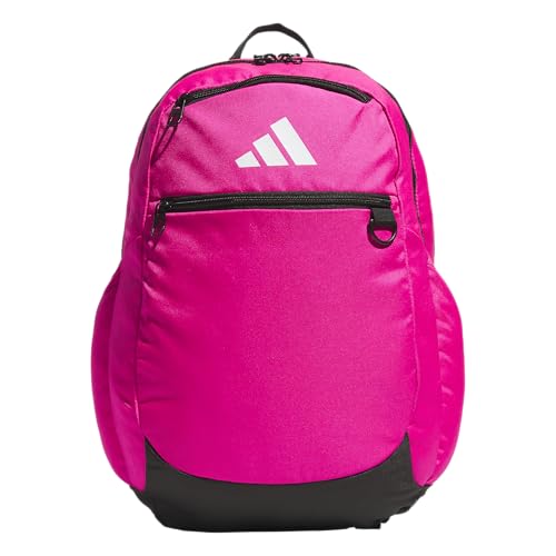 adidas Striker 3 Team Sports Backpack – Daypack for Sports Gym Travel, 36L, Shock Pink, OSFA - color: Shock Pink