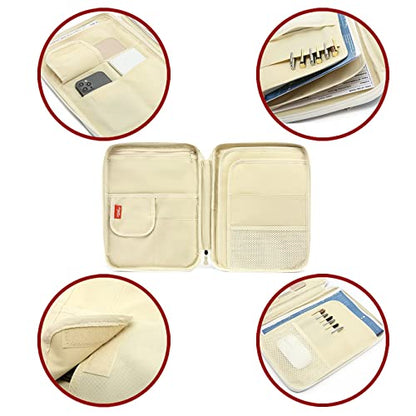 mygreen Universal Travel Gear Organizer/Electronics Accessories Bag/Document File Bag - color: Khaki and Light Blue