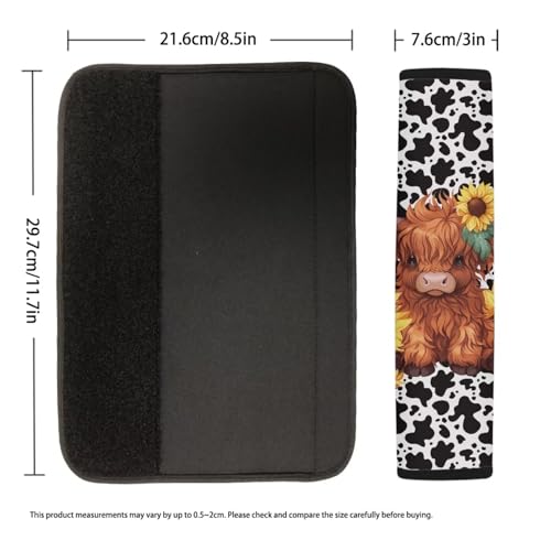 Dreaweet Seat Belt Cover Pad Highland Cow Car Accessories Seat Belt Covers for Kids Soft Seatbelt Covers Cushion Shoulder Strap Pad for Bag Backpack - color: Highland Cow