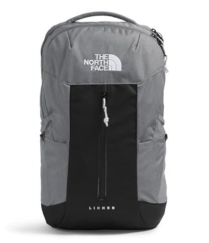 The North Face Lichen Daypack - Everyday Commuter Backpack, Laptop Sleeve, Water Bottle Pockets, Center Front Pouch, Smoked Pearl Dark Heather/TNF Black, One Size - color: Smoked Pearl Dark Heather/Tnf Black