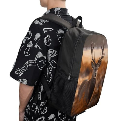 Travel Laptop Backpack Slim Durable Lightweight Back Pack Cute Antler Red Deer Small Backpack For Women Men - color: Antler Red Deer