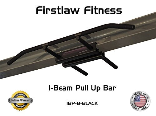 Firstlaw Fitness 600 LBS Weight Limit - I-Beam Pull Up Bar - Bent Bar - Grip Tape - color: Black