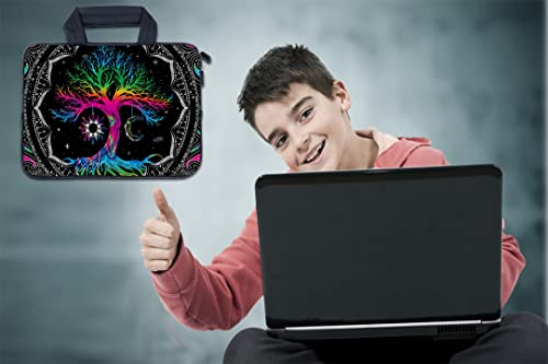 AMARY14 15 15.4 15.6 inch Laptop Handle Bag Computer Protect Case Pouch Holder Notebook Sleeve Neoprene Cover (Colorful tree) - color: Colorful Tree