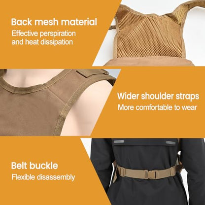 MiOYOOW Sports Chest Bag, Waterproof Outdoor Vest Bags Lightweight Molle Chest Pouch with Removable Shoulder Strap for Hunting Cycling Hiking
