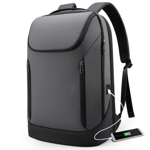 FUTURE AESTHETIC Business Smart Backpack Waterproof fit 15.6 Inch Laptop Backpack with USB Charging Port,Travel Durable Backpack - color: Gray