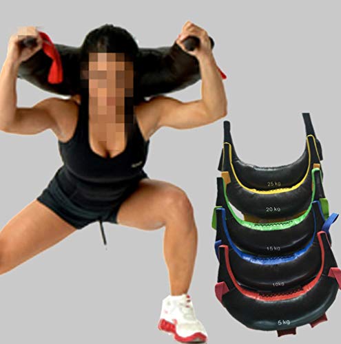 Fitness Squat Exercise Weights Sandbags, Horn Sandbag Training Exercise Dynamic Load Heavy Duty Workout Gym Sandbag for Functional Strength Training Exercises - color: Yellow