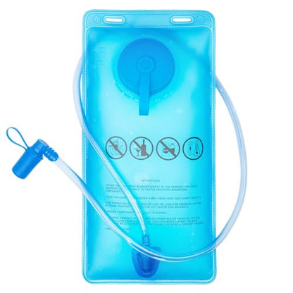 EVERFUN Hydration Bladder 2L/3L Water Reservoir for Hiking Backpack, Leak Proof Water Bladder with Detachable Hose & High Flow Ergonomic Bite Valve, Water Pouch for Cycling, Running - style: 2 L / 70 oz