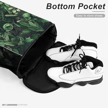 Magical Moth Drawstring Backpack Gym Bag With Shoe Compartment String Bag Sport Beach Swimming Sackpack For Women Men - color: Magical Moth