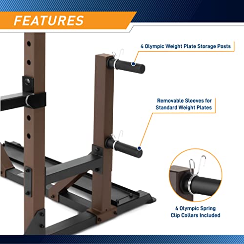 Steelbody Industrial Inspired Heavy Duty Home Gym System for Bodybuilding and Strength Training Available for Full Cage, Squat Rack and Power Tower - color: Grizzly Brown - Squat