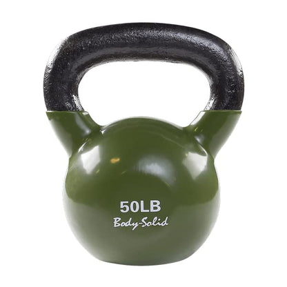Body-Solid Vinyl Coated Kettlebells with Kettle Grip Handles, Perfect Kettlebells for Weight Training and Core Workout Exercise Equipments - style: 50lbs.