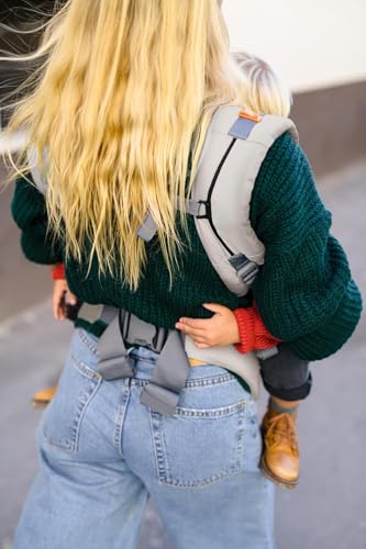 Beco Toddler Carrier with Extra Wide Seat, 100% Cotton - Front-Carry & Backpack Style - Lightweight & Ergonomic Sling Carrier for Children (24-48 Months) - Ecru - color: Ecru