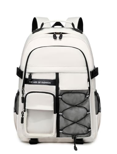Laptop Backpack Boys Teen Bookbag Kids Middle Schoolbag Women Men 18in(Grey) - color: 4-grey