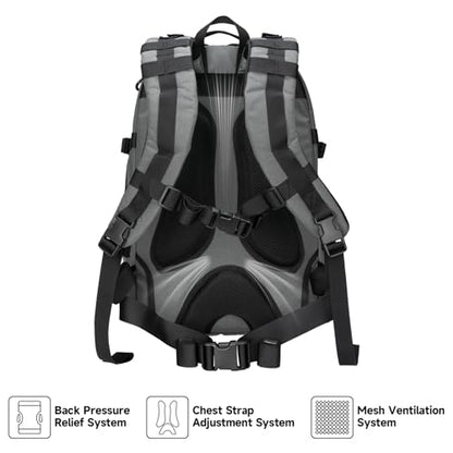 EXCELLENT ELITE SPANKER 40L Tactical Military Backpack for Men and Women Large Rucksack Assault Pack Bag for Outdoor Camping, Hiking,Travel Backpacking(Grey) - color: Grey