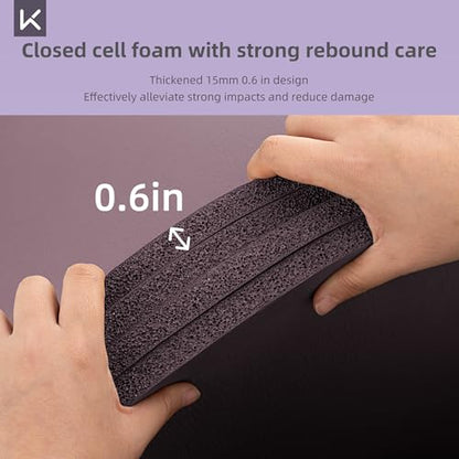 KEEP Extra Thick NBR Yoga Mat for Women & Men, 15mm Thick, 72”x32” Large Exercise Mat with Non-Slip Workout Mat for Yoga, Pilates, Stretching, Meditation – Wide & Cushioned Fitness Mat - color: Purple