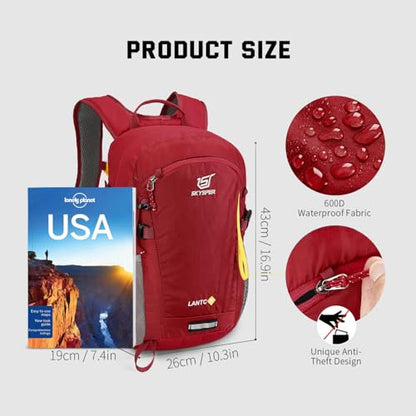 SKYSPER Small Hiking Backpack, 20L Lightweight Travel Backpacks Hiking Daypack for Women Men - color: Lantc20-red, size: 20l
