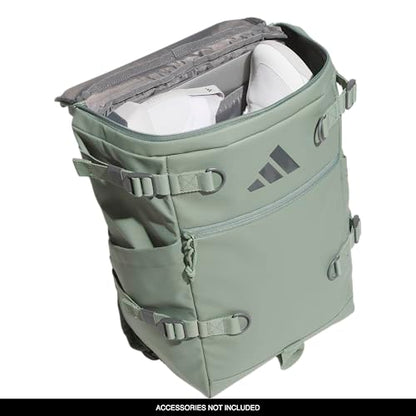 adidas Vista Top-Loading Backpack for Travel and Gym, 29L - color: Silver Green/Grey Six